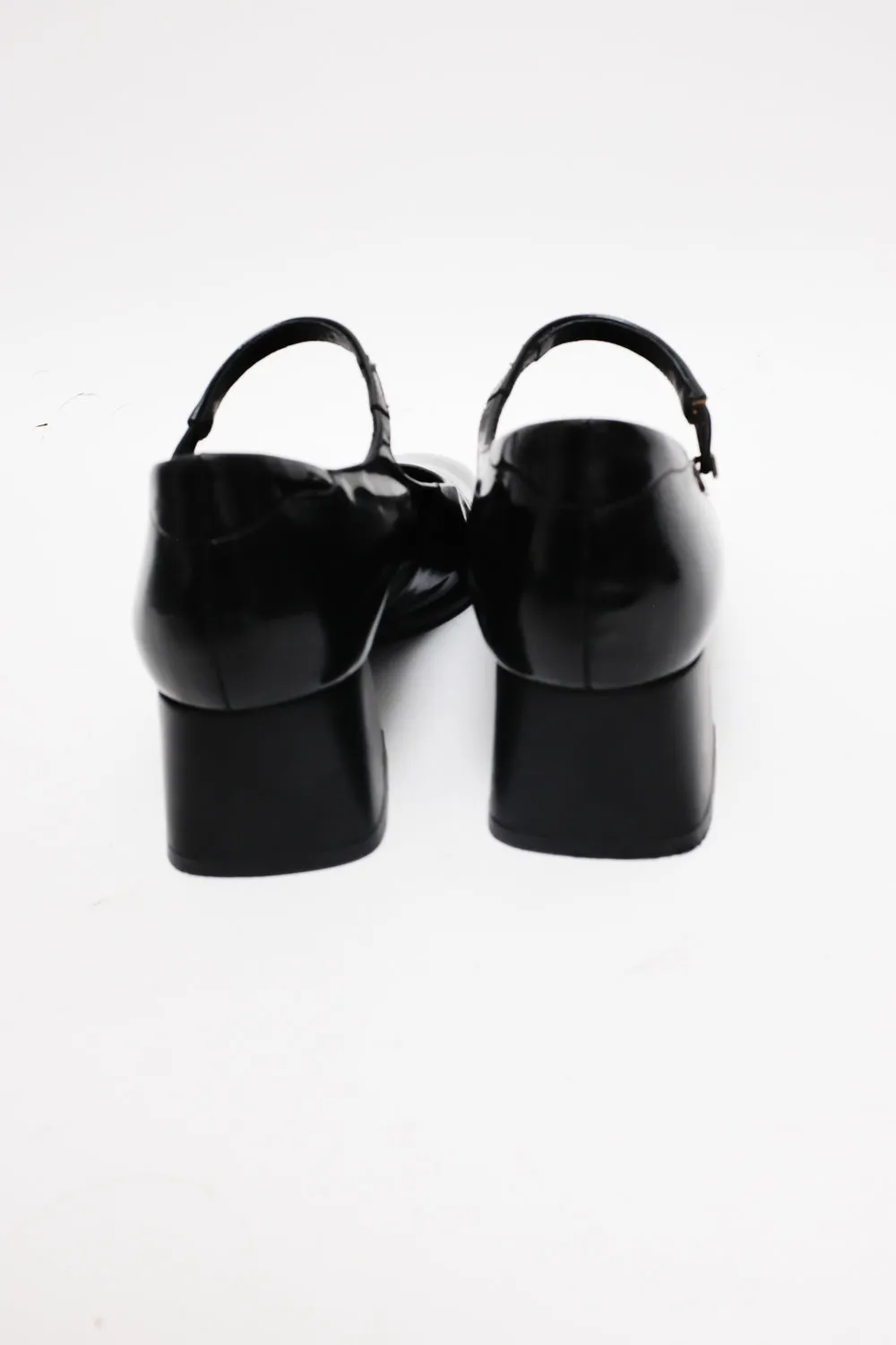 MARY JANE BLACK PATENT LEATHER SHOES 37