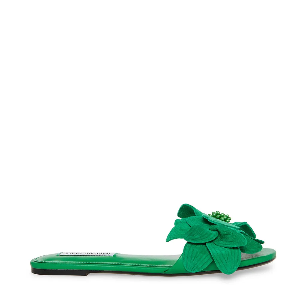 Stylish Green Suede Melena Sandals for Comfort and Elegance