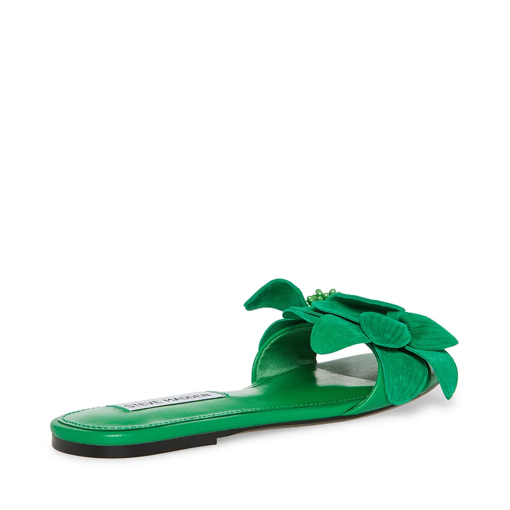 Stylish Green Suede Melena Sandals for Comfort and Elegance