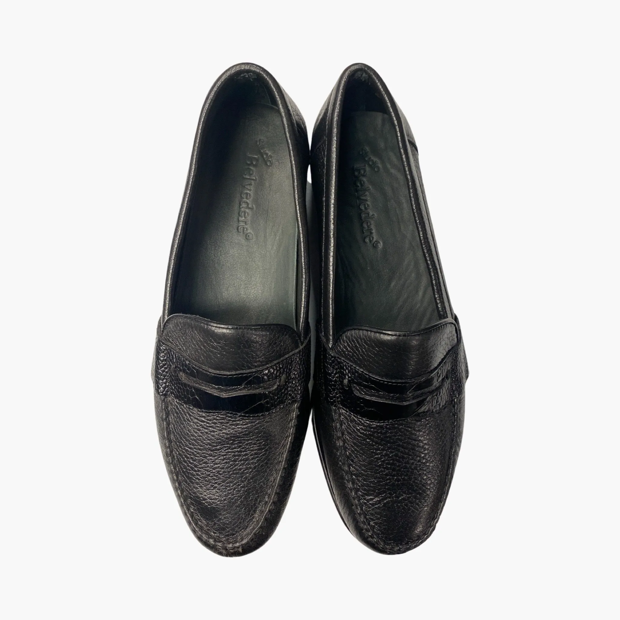 Mens Black Belvedere Deerskin and Ostrich Leg Loafer E38TVN | Last Pair | Clearance