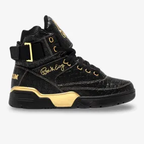 (Men's) Ewing Athletics x Rakim 33 Hi 'Hip-Hop 50th Anniversary' Black / Gold 1BM02398-040