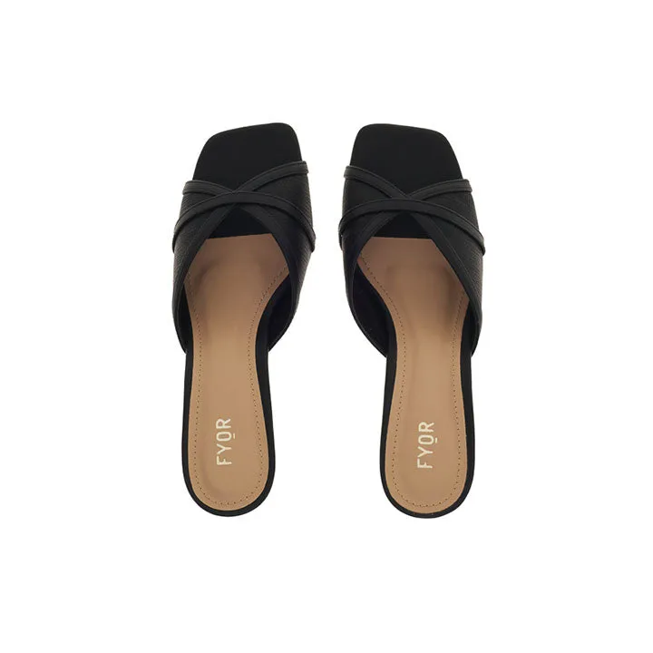 Textured Open Toe Mule Slippers - BLV 003 Stylish Comfort