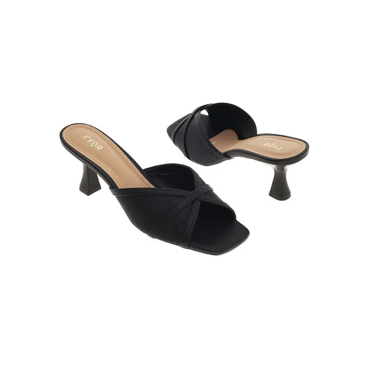 Textured Open Toe Mule Slippers - BLV 003 Stylish Comfort