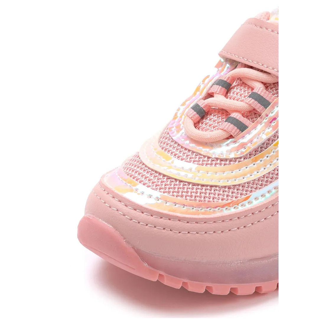 Ozkiz Pink Triple Prism LED Sneakers (Size 140-170)