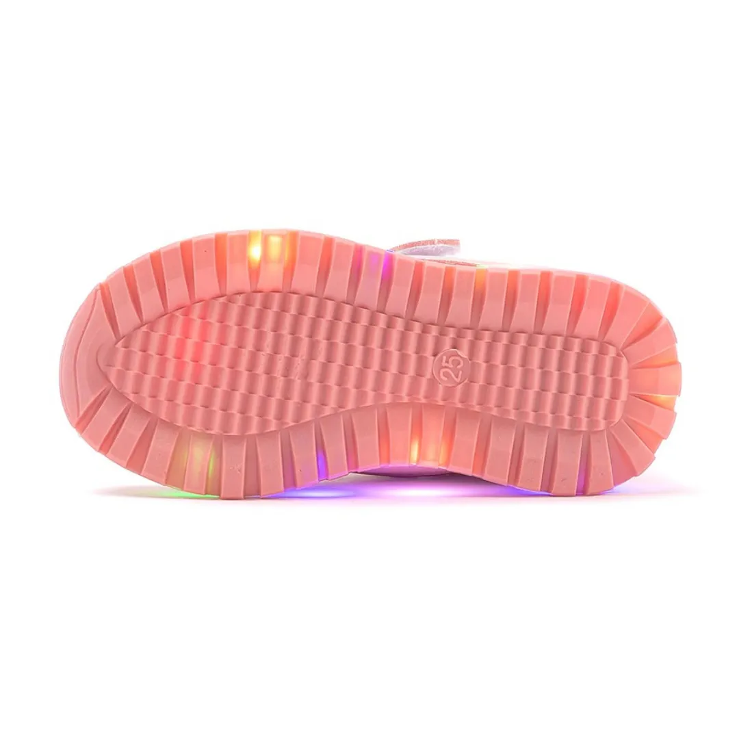 Ozkiz Pink Triple Prism LED Sneakers (Size 140-170)