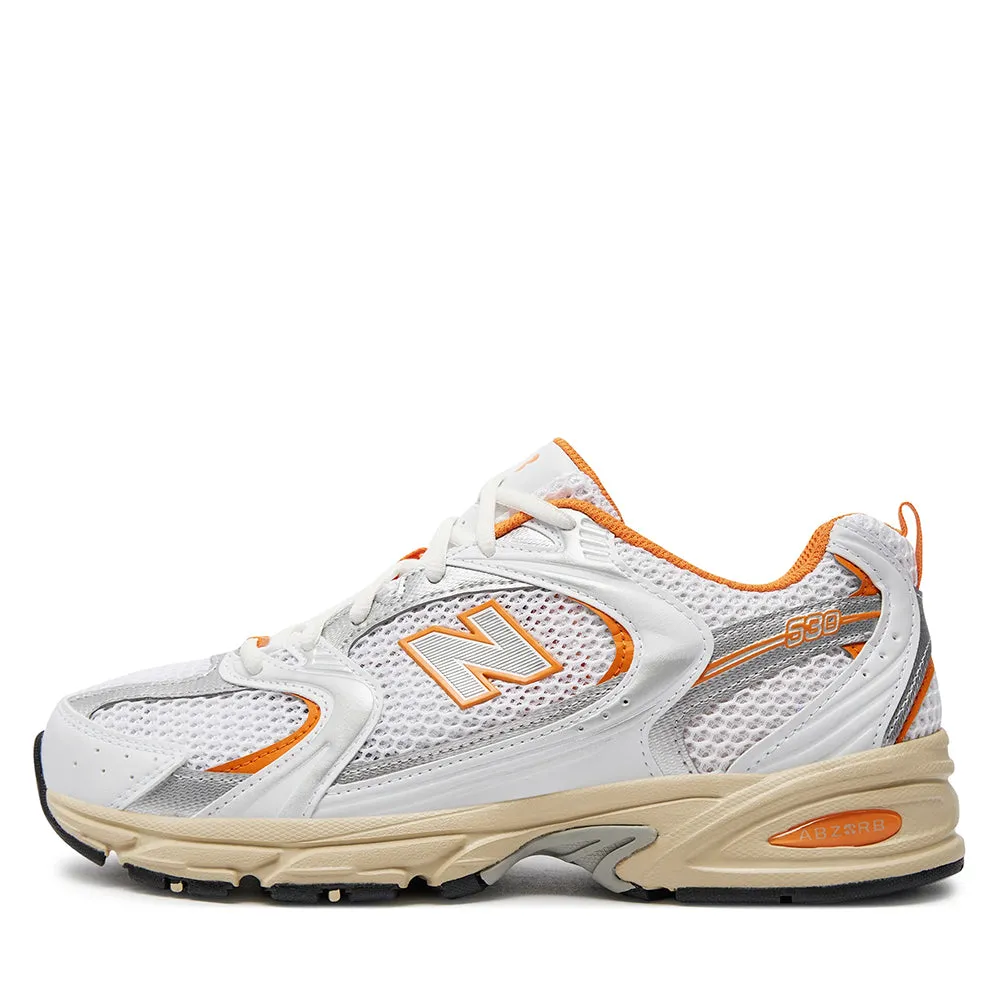 Scarpe Running NEW BALANCE Sneakers 530 in Tessuto Sintetico e Mesh colore White e Orange