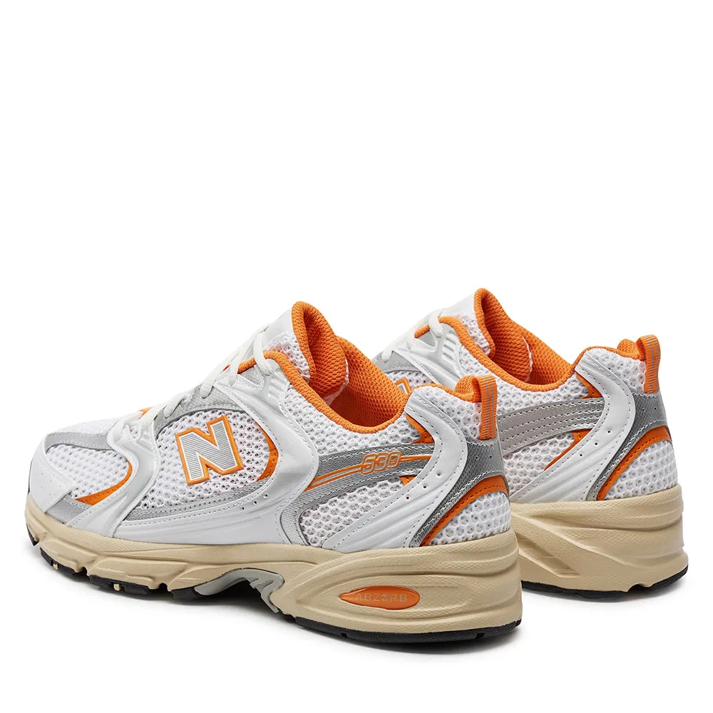 Scarpe Running NEW BALANCE Sneakers 530 in Tessuto Sintetico e Mesh colore White e Orange