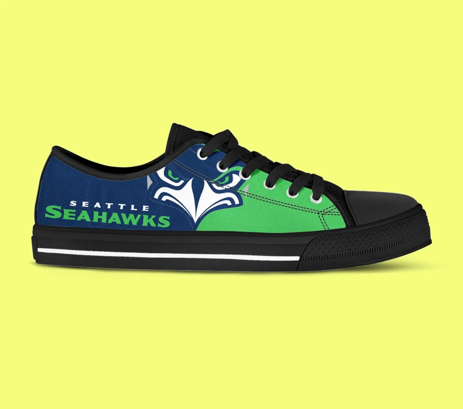 Seattle Seahawks Custom Lowtop, Football Custom Shoes, Sport Lowtop, Canvas Shoes, Canvas Lowtop, Unisex Shoes, Gift Birthday