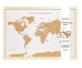 SPLASH - LARGE WORLD MAP WITH PINS