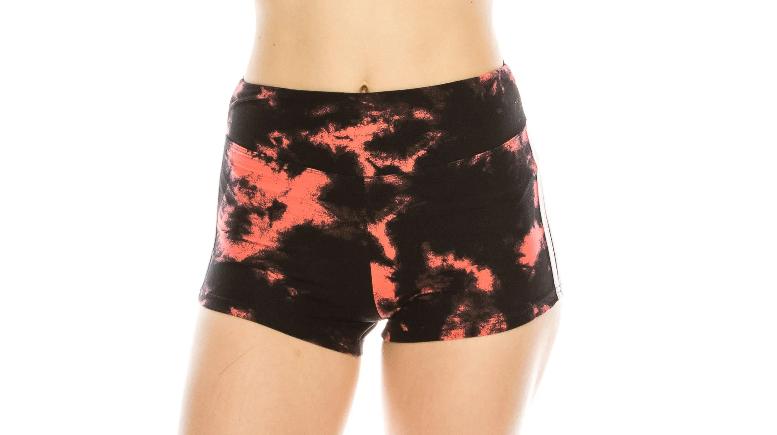 Workout Yoga Shorts - Premium Buttery Soft Solid Stretch Cheerleader Running Dance Volleyball Short Pants - Print Designs